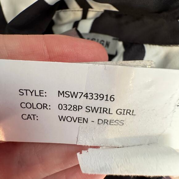 Love By Design Rebel Black White Twill Maxi Dress Button Front NWT Size Medium - Picture 7 of 8